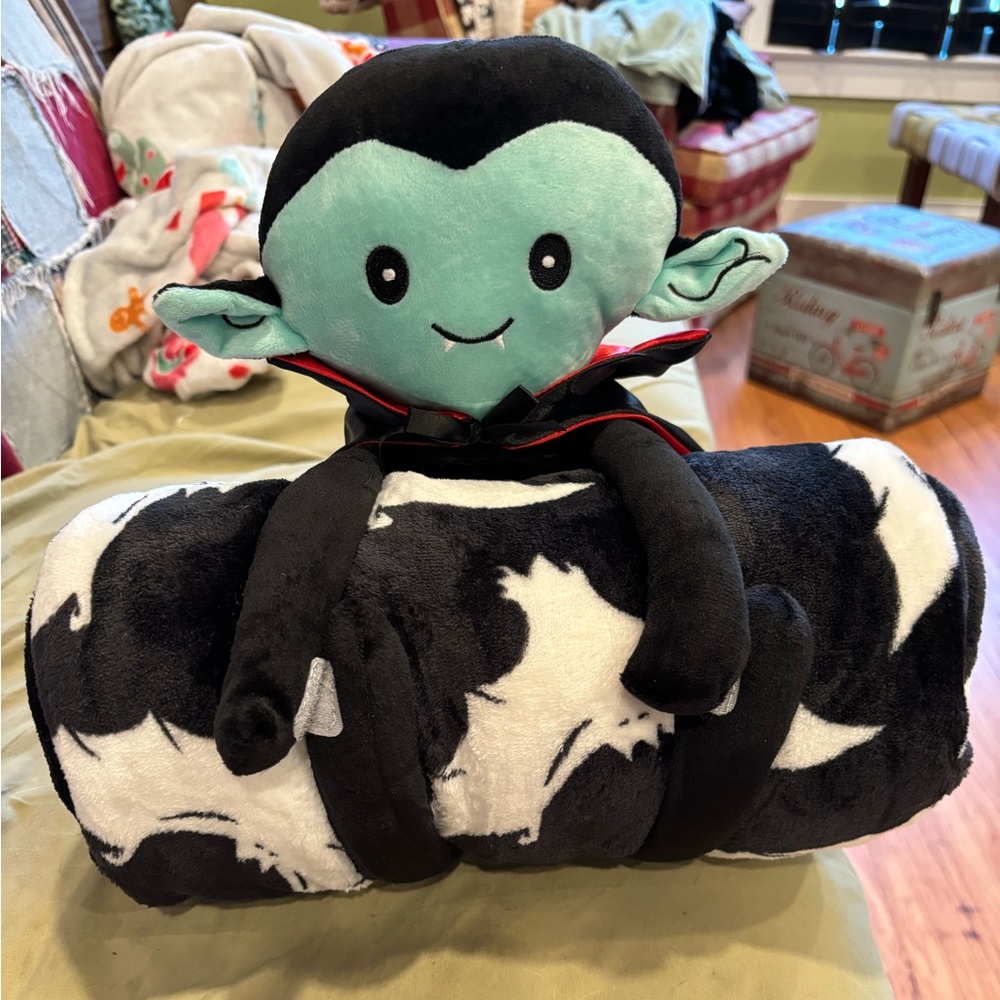 Fun Dracula Plushie and Blanket